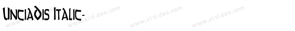 UnciaDis Italic字体转换
